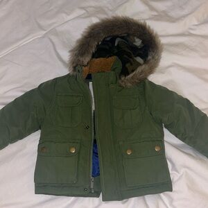 Carters Toddler winter jacket army green size 12M